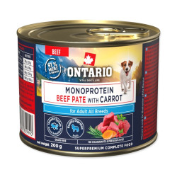 Ontario Adult monoprotein hovězí pate s mrkví konzerva 200 g
