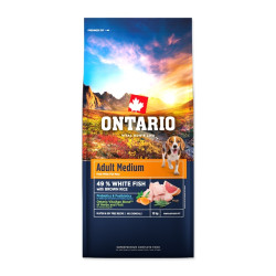Ontario Krmivo Adult Medium Fish & Brown Rice 12 kg