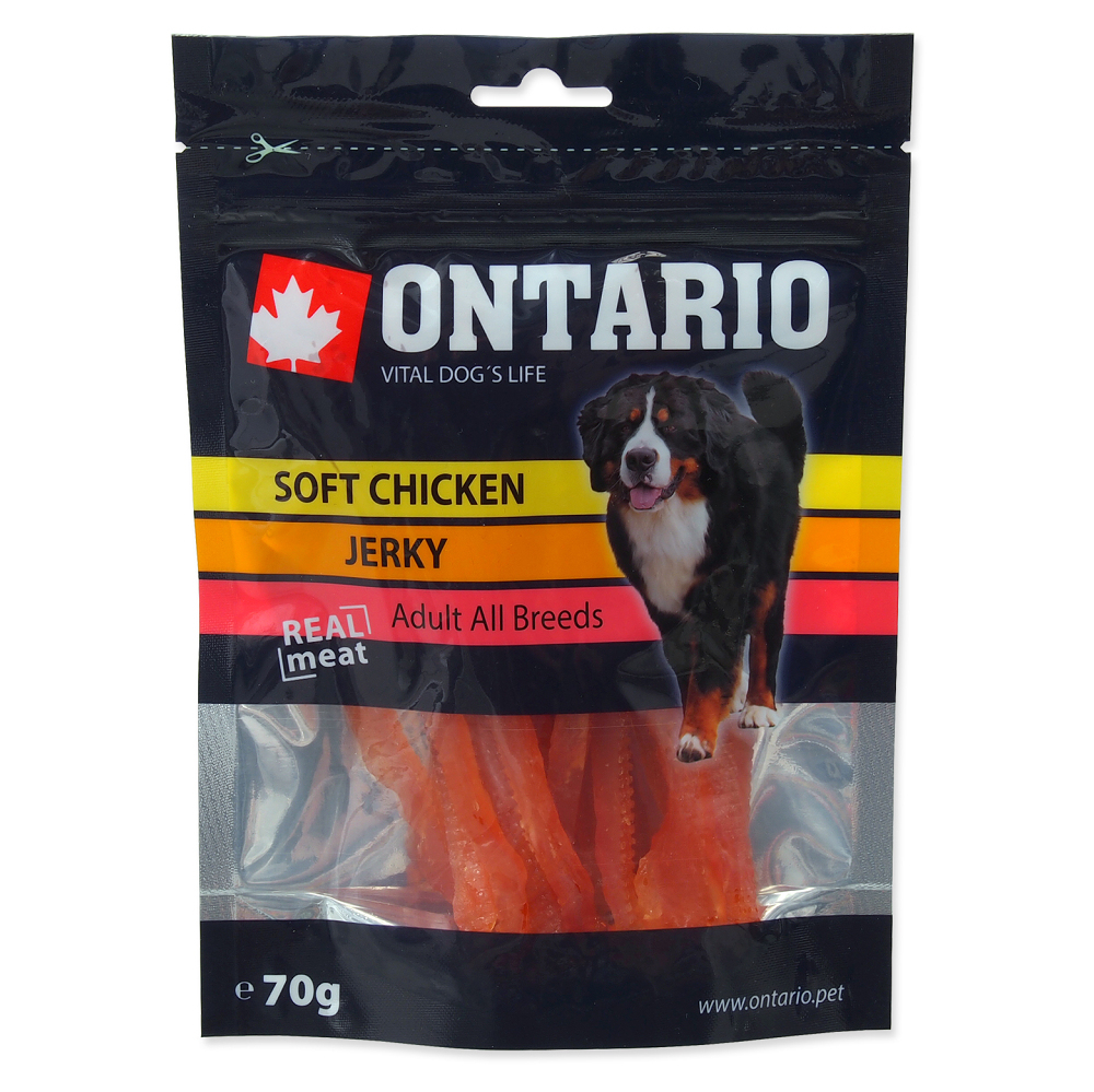 ONTARIO Měkké kuřecí proužky pro psy 70 g