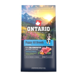 Ontario Puppy & Junior All Breeds Monoprotein Tuna & Sweet Potatoes krmivo 6,5 kg