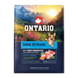Ontario Senior All Breeds Monoprotein Turkey & Sweet Potatoes krmivo 2,25 kg