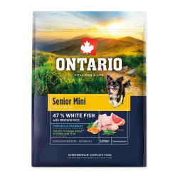 Ontario Senior Mini Fish & Brown Rice krmivo 2,25 kg