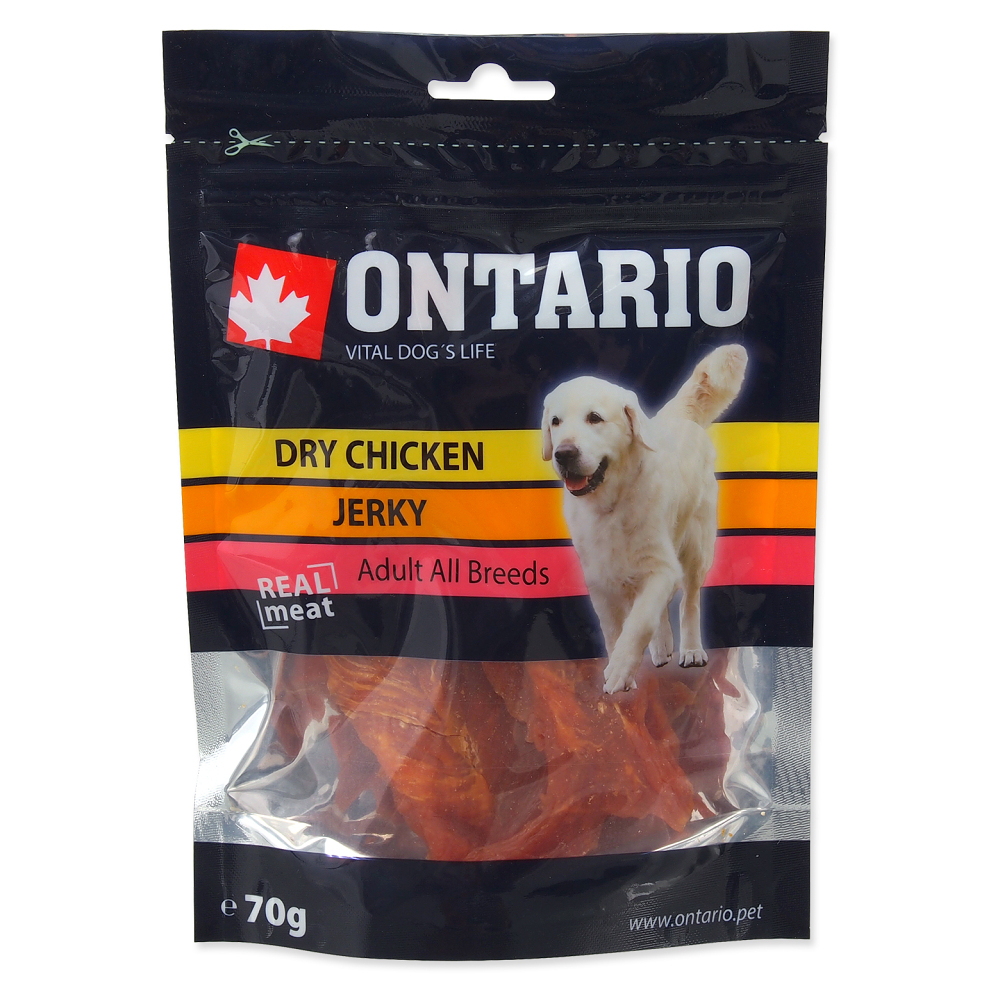 ONTARIO Sušené kuřecí plátky pro psy 70 g