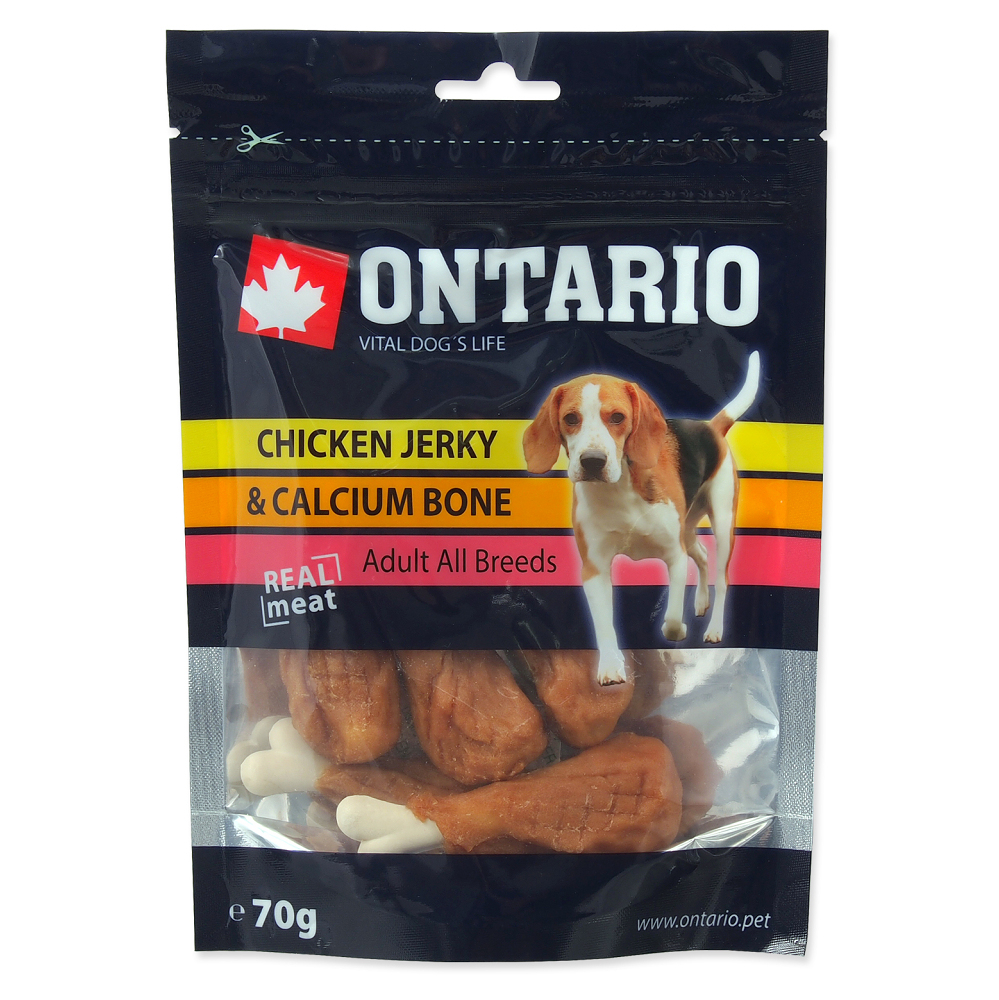 ONTARIO Vápníková kost s kuřecím pro psy 70 g