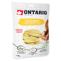 ONTARIO Vařené kuřecí prsní plátky pro kočky 70 g