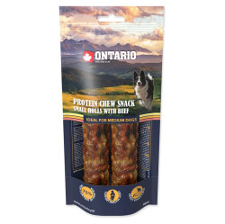 ONTARIO Žvýkací rolka malá Protein hovězí 12,7 cm 2 kusy