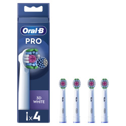 ORAL-B EB 18-4 PRO 3D White Kartáčkové hlavy 4 kusy