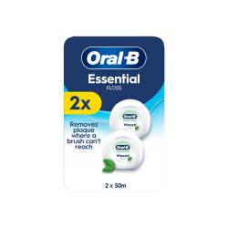 Oral-B Essential voskovaná zubní nit 2x50 m mátová