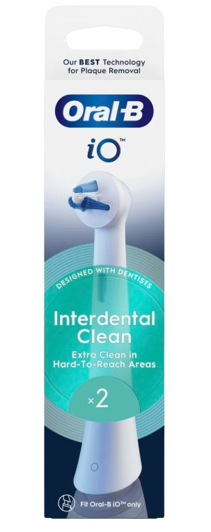 ORAL-B iO Interdental Clean, kartáčkové hlavy pro rovnátka a implantáty, bílé 2 ks