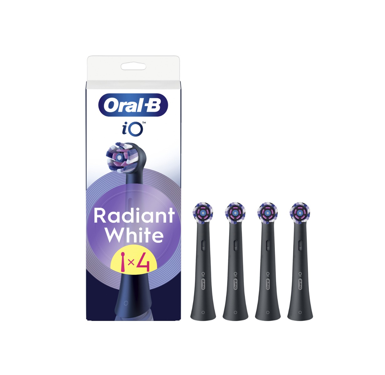Oral-B iO Series Radiant White kartáčkové hlavy 4 ks černé