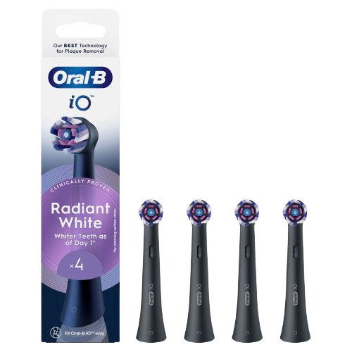 ORAL-B iO Series Radiant White kartáčkové hlavy pro bělení zubů, černé 4 ks