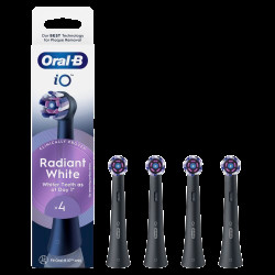 ORAL-B iO Series Radiant White kartáčkové hlavy pro bělení zubů, černé 4 ks