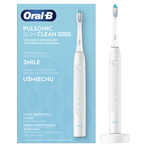 ORAL-B Pulsonic Slim Clean 2000 Elektrický sonický zubní kartáček bílý