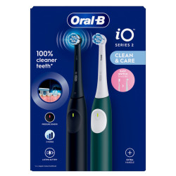 ORAL-B Series iO 2 duo black green elektrický zubní kartáček 2 kusy