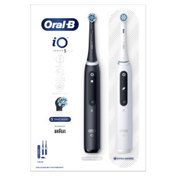 ORAL-B Series iO 5 duo black white elektrické zubní kartáčky 2 kusy