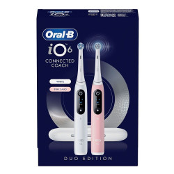 ORAL-B Series iO 6 duo white pink elektrický zubní kartáček 2 kusy