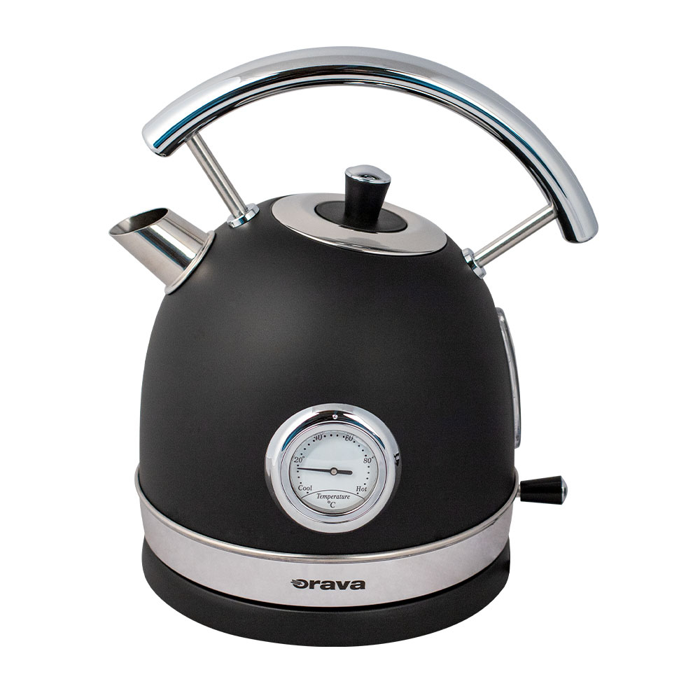 Orava Retro konvice s analogovým teploměrem, černá
