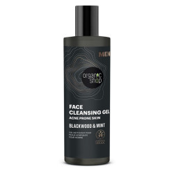 ORGANIC SHOP Čistící gel na pleť Blackwood a máta 200 ml