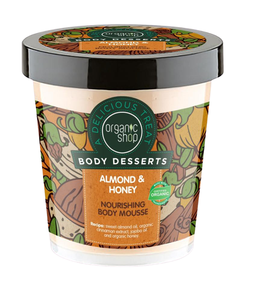 ORGANIC SHOP Mandle & Med Výživná tělová pěna 450 ml