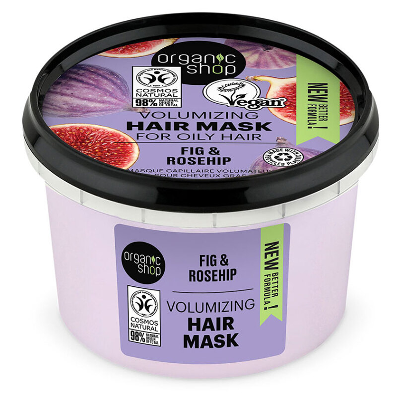 ORGANIC SHOP Objemová maska na mastné vlasy Fíky a šípek 250 ml