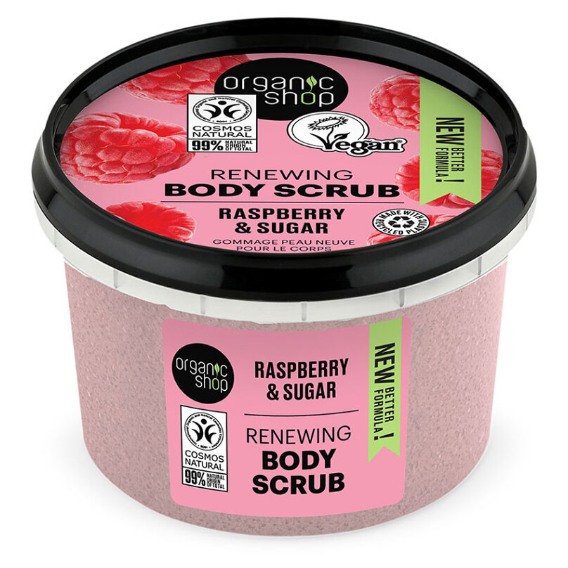 ORGANIC SHOP Tělový peeling Malinový krém 250 ml