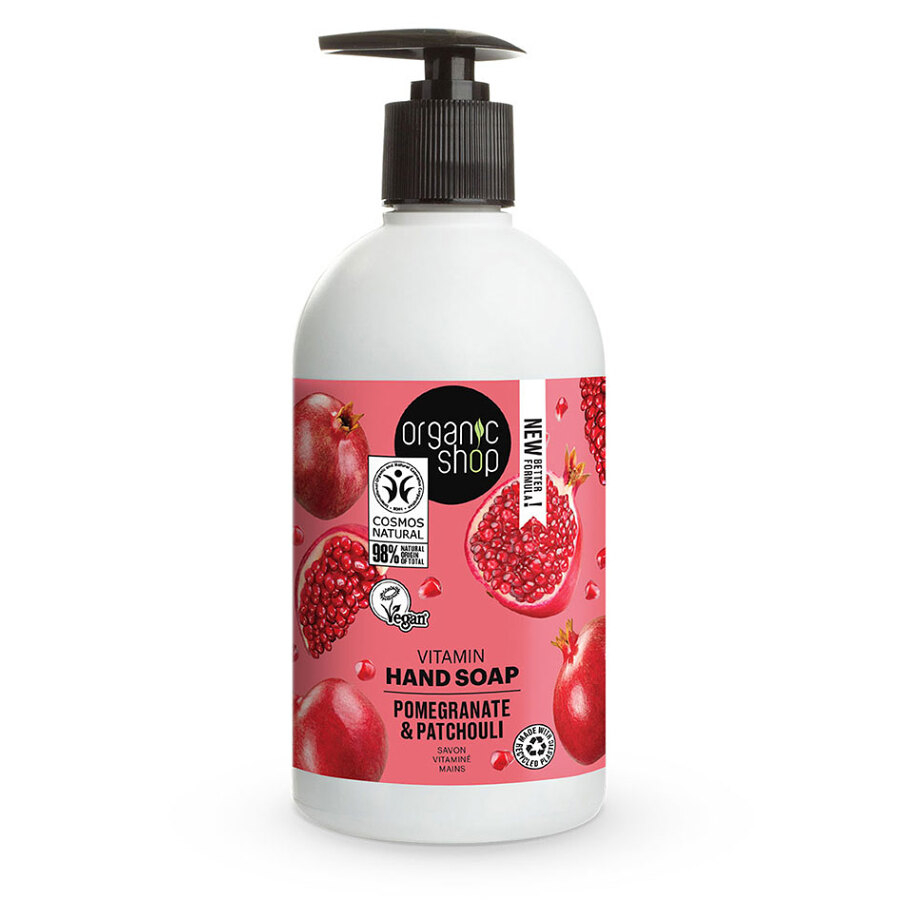 ORGANIC SHOP Vitamínové mýdlo na ruce Granátové jablko a pačuli 500 ml