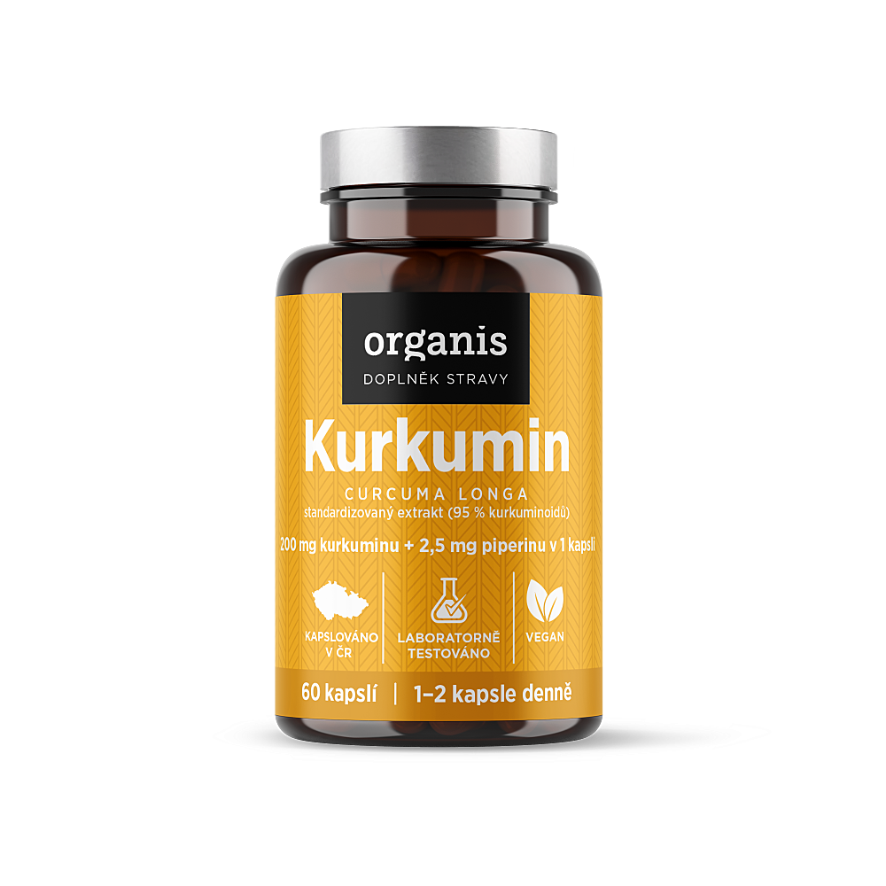 ORGANIS Kurkumin + piperin 60 kapslí