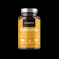 ORGANIS Kurkumin + piperin 60 kapslí