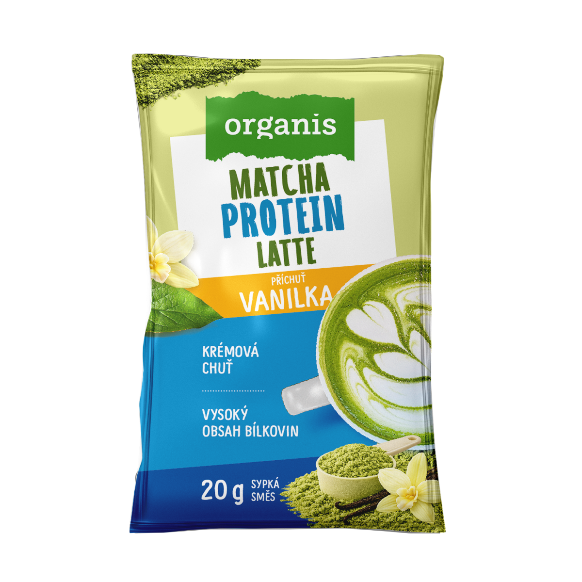 Organis Protein Matcha Latte vanilka 20 g