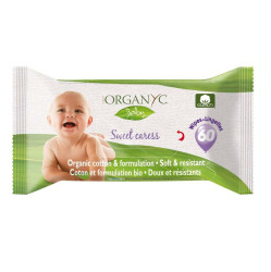 ORGANYC dětské čisticí ubrousky z biobavlny 60 kusů
