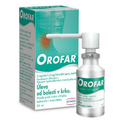 OROFAR 2 mg/ml + 1,5 mg/ml orální sprej, roztok 30 ml