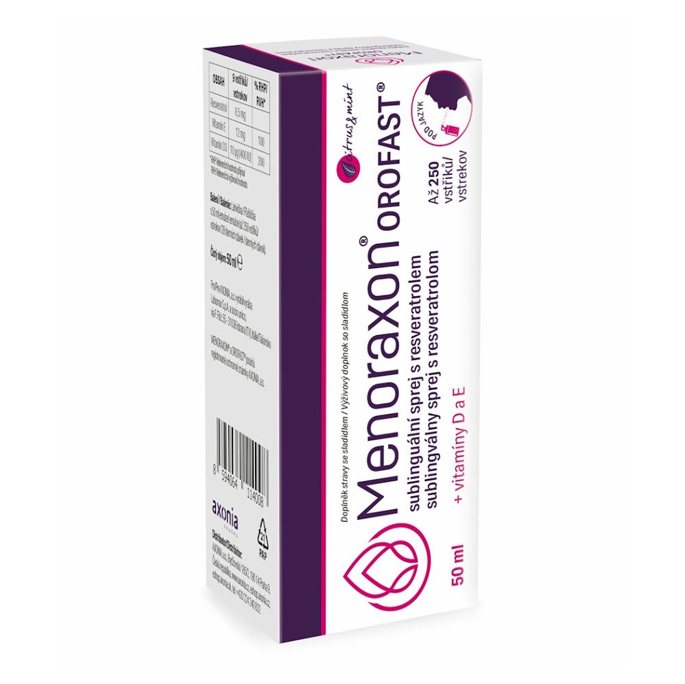 OROFAST Menoraxon sublinguální sprej s resveratrolem 50 ml