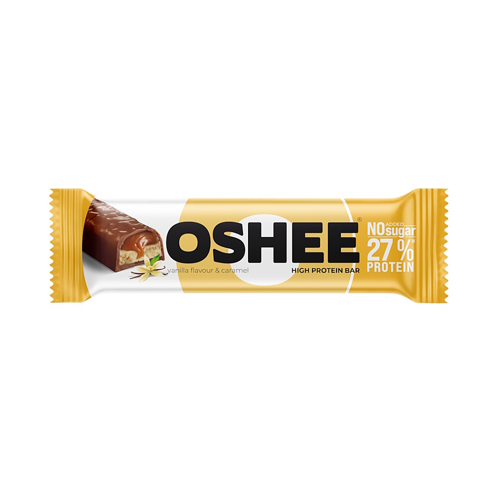 OSHEE Proteinová tyčinka Vanilka & Karamel 49 g