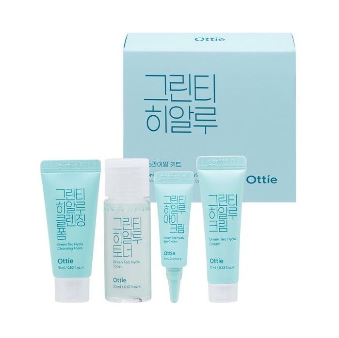 Ottie Green Tea Hyalu testovací cestovní sada 4 ks