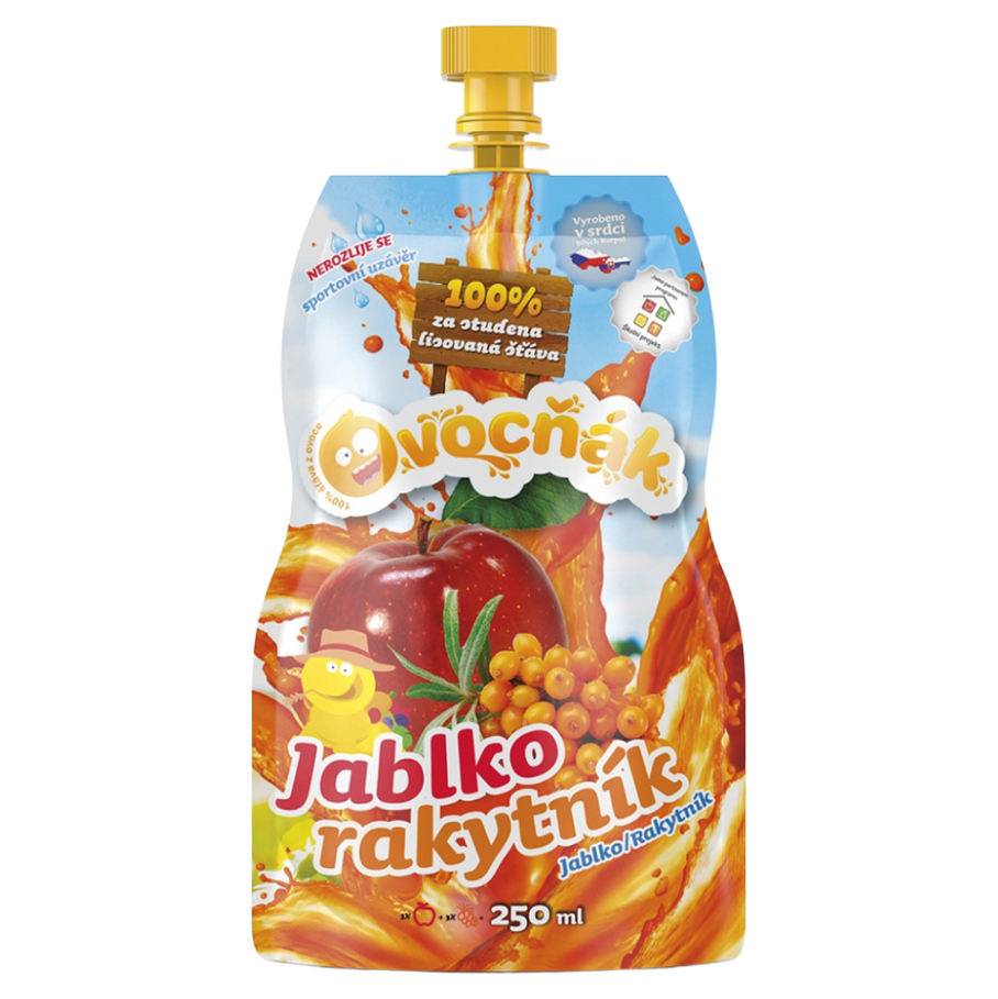 OVOCŇÁK Mošt jablko a rakytník 250 ml