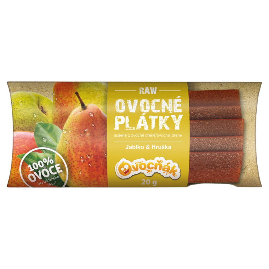 OVOCŇÁK Ovocné plátky jablko a hruška 20 g