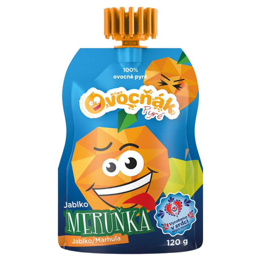 OVOCŇÁK Pyré jablko a meruňka 120 g