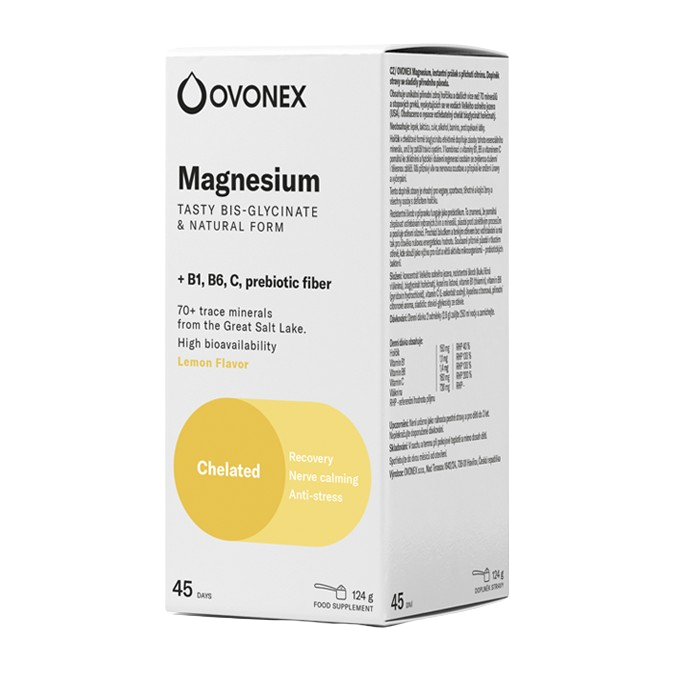 OVONEX Magnesium, citrónová příchuť 124 g