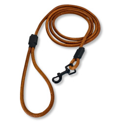 PafDog® Kožené kulaté klasické vodítko 8mm, hnědé PAF-623