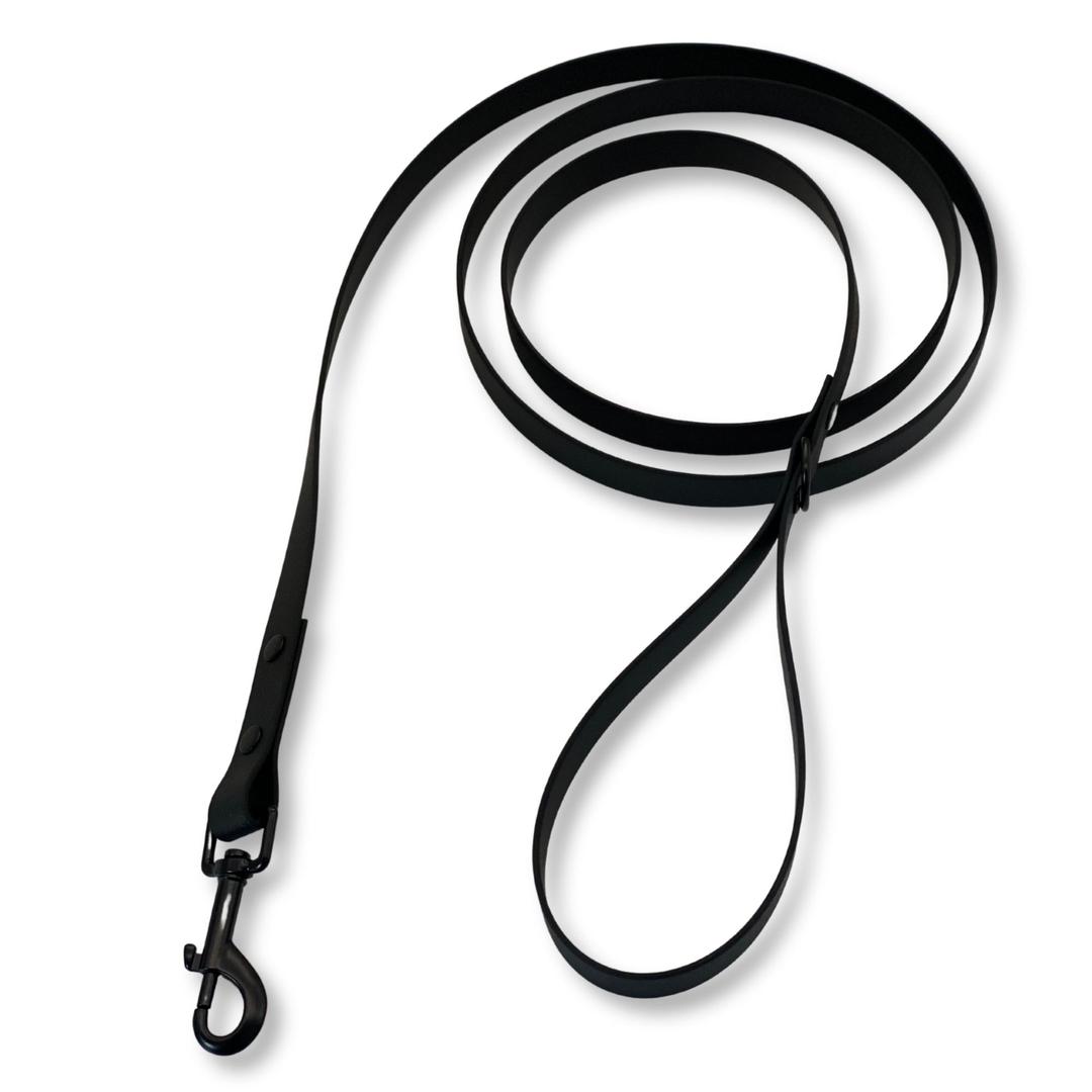 PafDog® Voděodolné gumové vodítko s poutkem na ruku, černé PAF-256