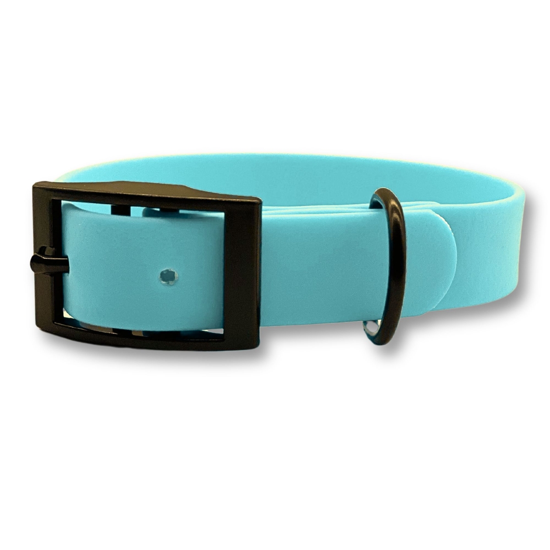 PafDog® Voděodolný gumový obojek pro psy PASTELOVĚ MODRÝ - šířka 2cm PAF-561