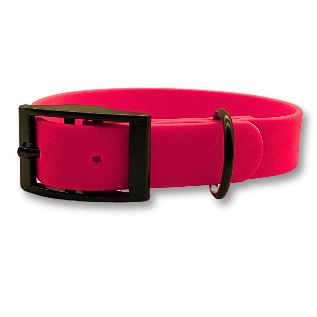 PafDog® Voděodolný gumový obojek pro psy RŮŽOVÝ - šířka 2cm PAF-554