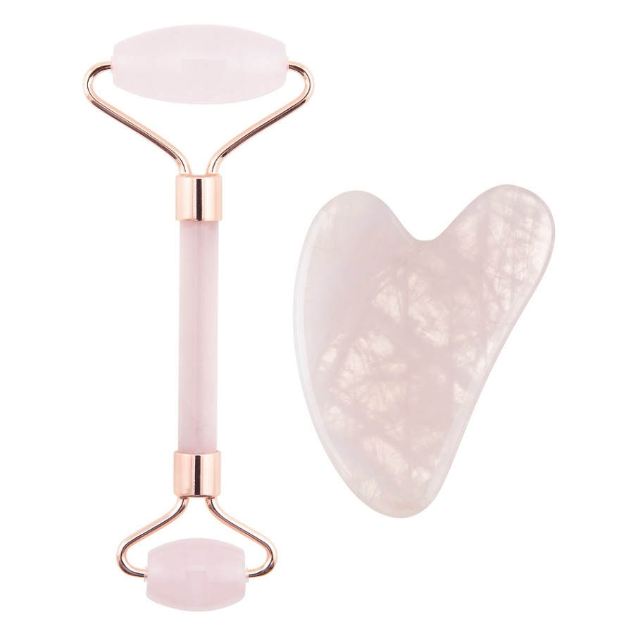 PALSAR7 Masážní váleček a destička Guasha (růženín)