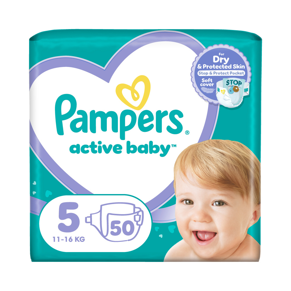 Pampers Active Baby vel. 5 11-16 kg dětské pleny 50 ks