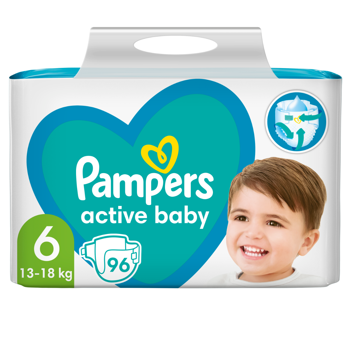 Pampers Active Baby vel. 6 13-18 kg dětské pleny 96 ks