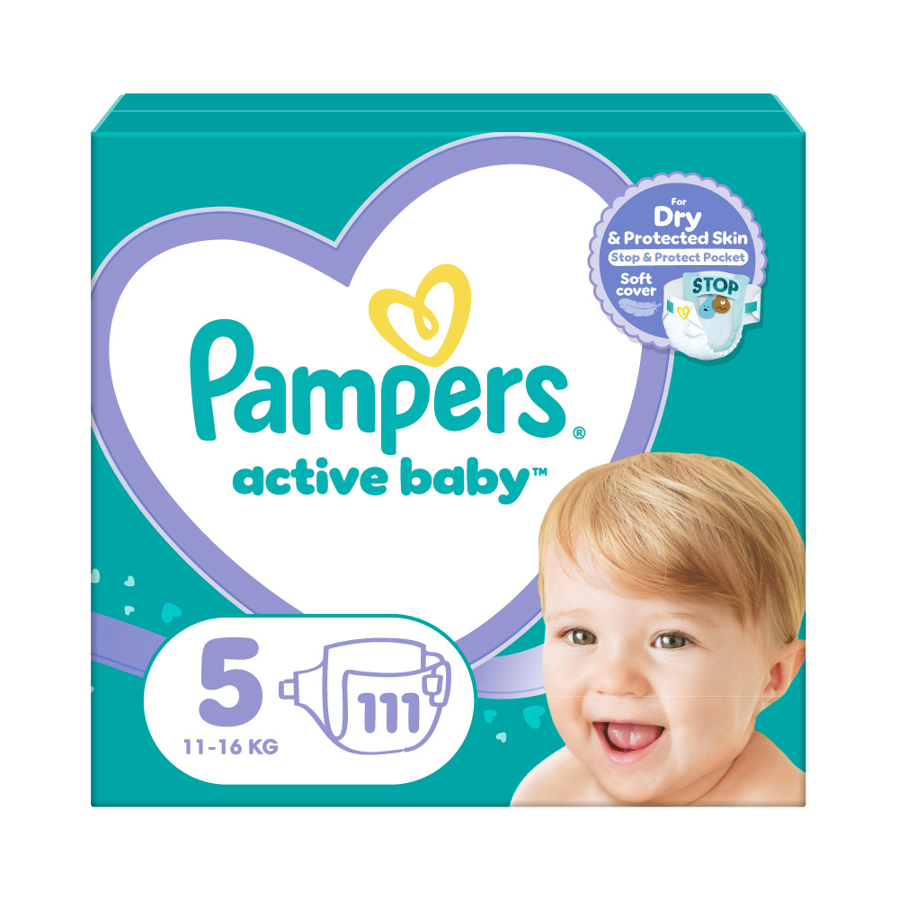 Pampers Active Baby vel. 5 11-16 kg dětské pleny 111 ks