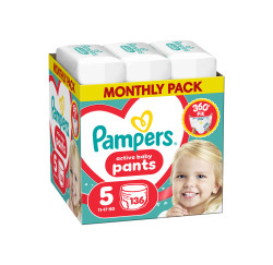 Pampers Active Baby vel. 5 11-17 kg plenkové kalhotky 136 ks