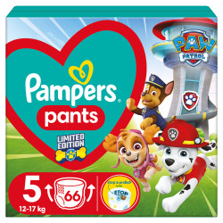 PAMPERS Baby dry edice Paw Patrol vel. 5 plenkové kalhotky 12-17 kg 66 ks