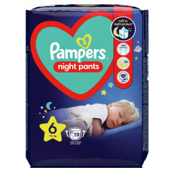 PAMPERS Pants Night 6 kalhotkové plenky 15+ kg 19 ks