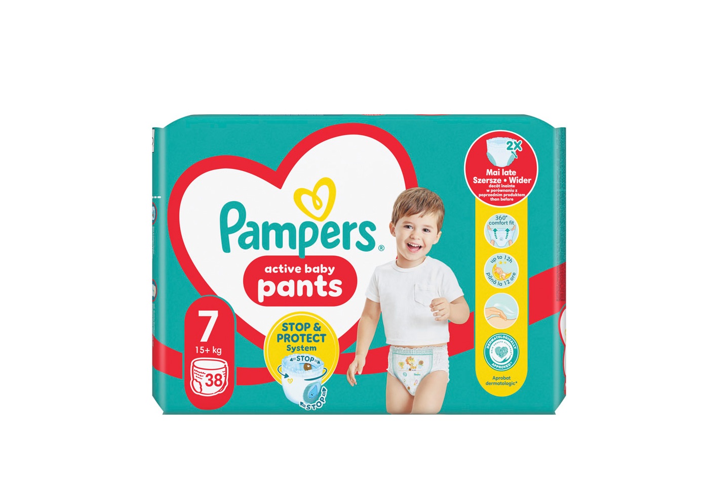 Pampers Pants vel. 7 Jumbo Pack 15+ kg plenkové kalhotky 38 ks